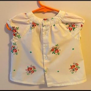 Bonpoint white blouse with flowers